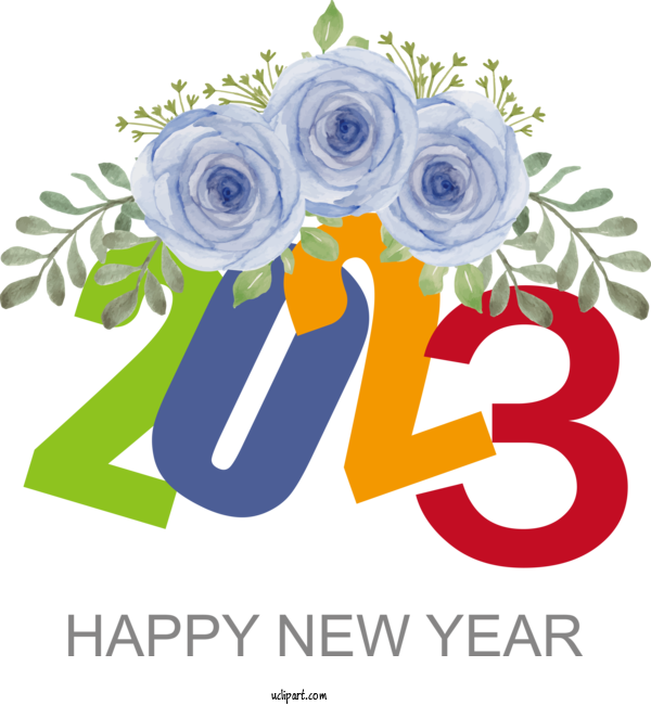 Free Holidays Flower Floral Design Flower Bouquet For New Year 2023 Clipart Transparent Background