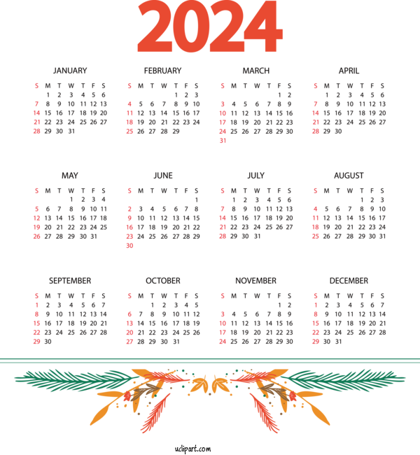 Free Yearly Calendar January Calendar! May Calendar Calendar For 2024 Yearly Calendar Clipart Transparent Background