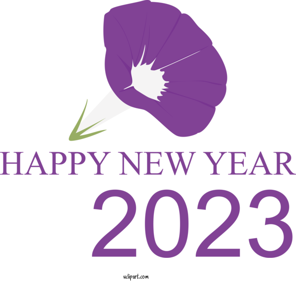 Free Holidays Flower Logo Violet For New Year 2023 Clipart Transparent Background