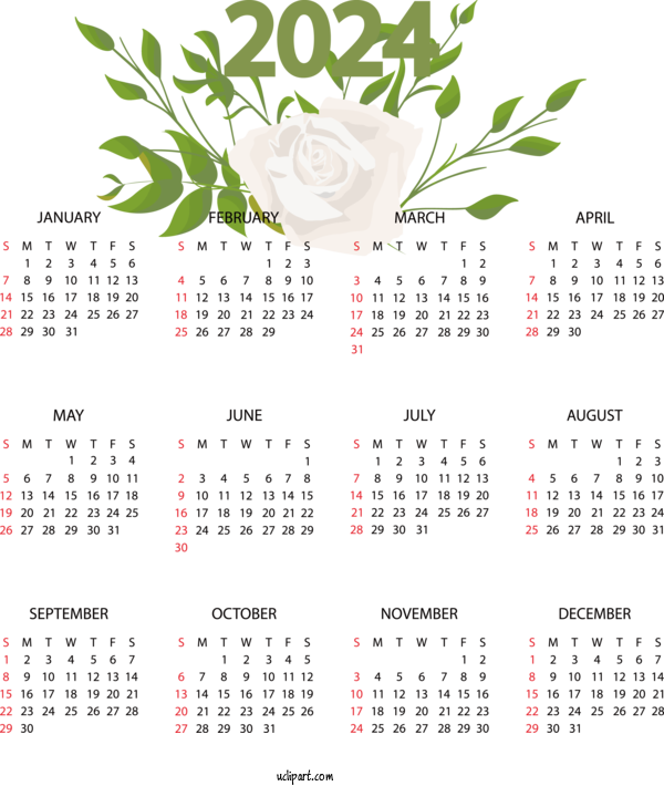 Free Yearly Calendar Calendar Julian Calendar Gregorian Calendar For 2024 Yearly Calendar Clipart Transparent Background
