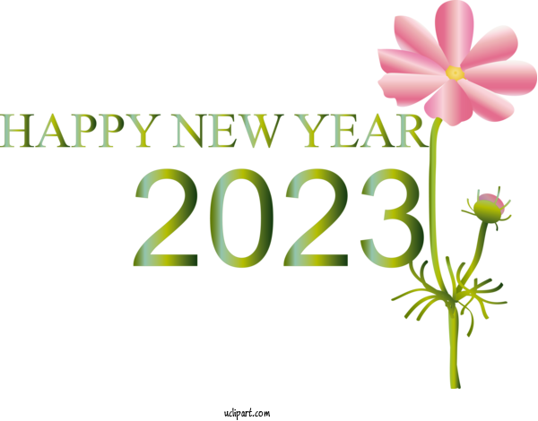 Free Holidays Floral Design Plant Stem For New Year 2023 Clipart Transparent Background