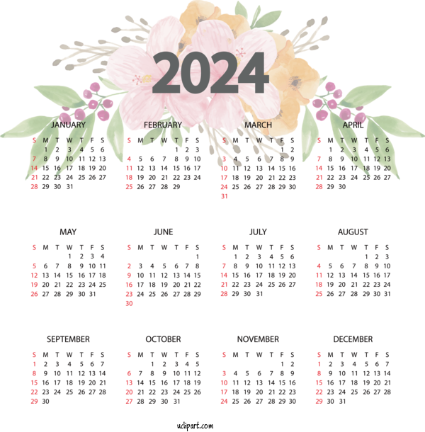 Free Holidays RSA Conference Calendar Font For New Year 2024 Clipart Transparent Background
