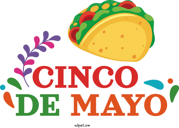 Free Holidays Superfood Vegetable Logo For Cinco De Mayo Clipart Transparent Background