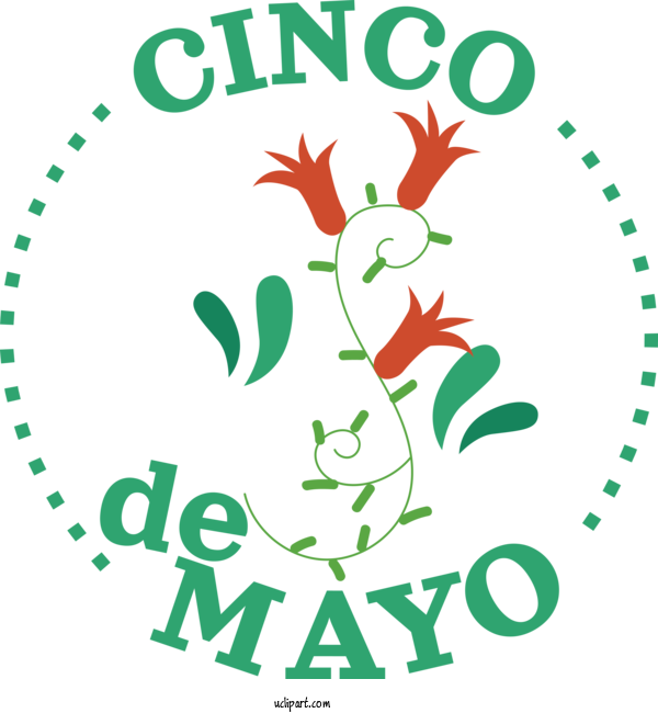 Free Holidays Logo Leaf Flower For Cinco De Mayo Clipart Transparent Background