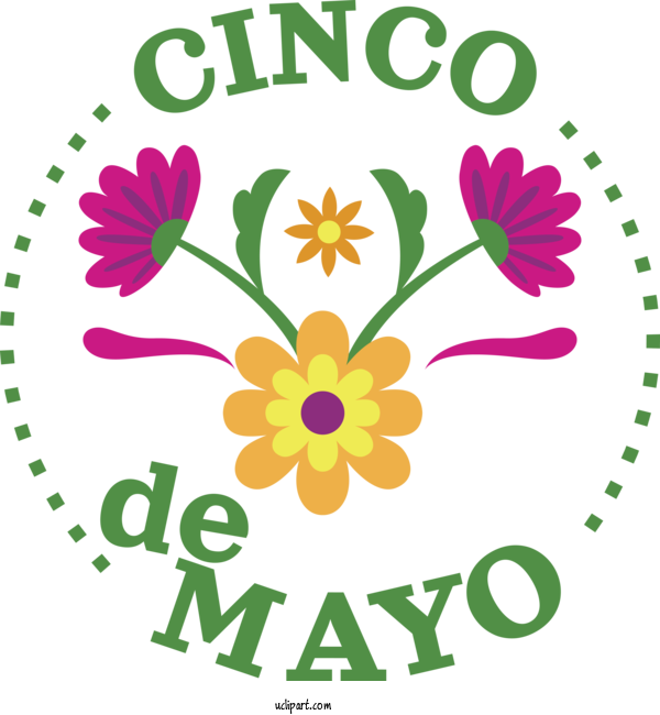 Free Holidays Flower Floral Design Rose For Cinco De Mayo Clipart Transparent Background