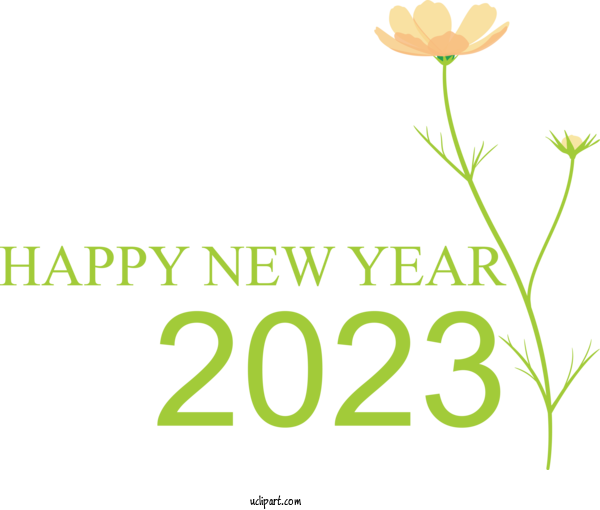Free Holidays Flower Logo Plant Stem For New Year 2023 Clipart Transparent Background