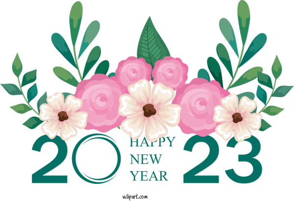 Free Holidays Royalty Free Drawing Design For New Year 2023 Clipart Transparent Background