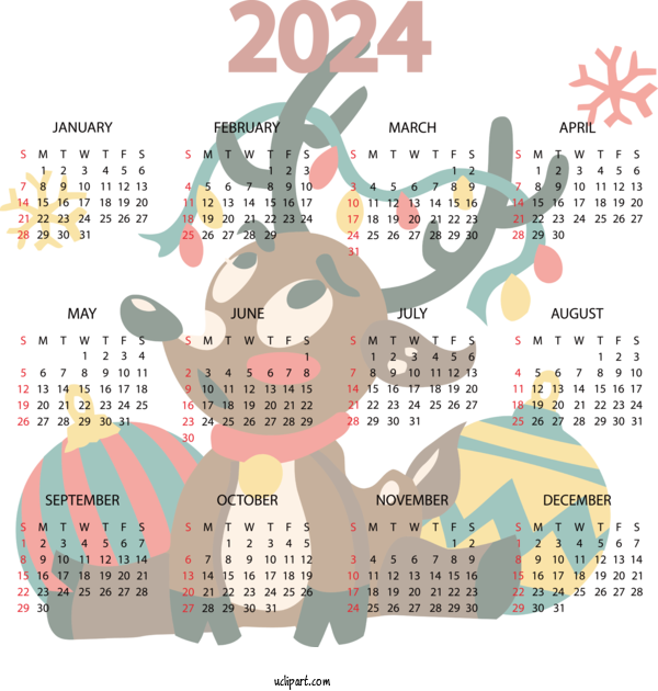 Free Holidays Rudolph Christmas Graphics Christmas For New Year 2024 Clipart Transparent Background