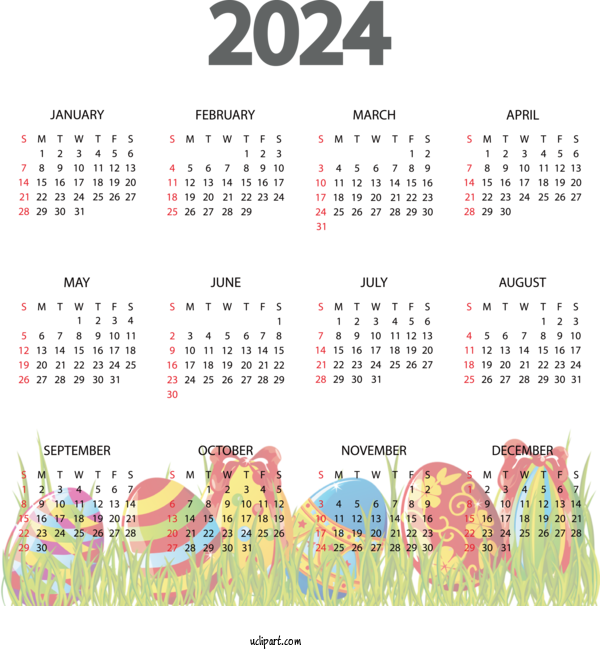 Free Holidays May Calendar Calendar Calendar Year For New Year 2024 Clipart Transparent Background