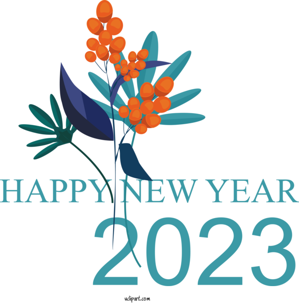 Free Holidays New Year Holiday 2023 For New Year 2023 Clipart Transparent Background