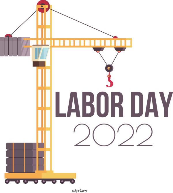 Free Holidays Construction Crane Tower Crane For Labor Day Clipart Transparent Background