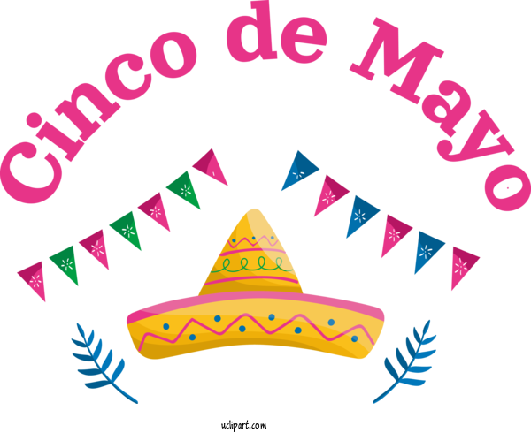 Free Holidays Party Hat Logo Design For Cinco De Mayo Clipart Transparent Background