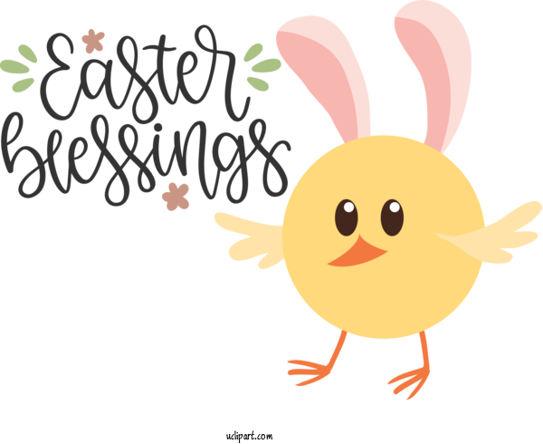 Free Holidays Hares Easter Bunny Flower For Easter Clipart Transparent Background