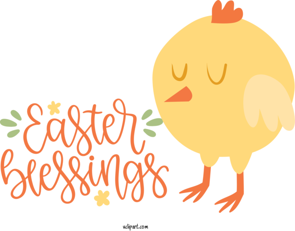 Free Holidays Birds Cartoon Orange For Easter Clipart Transparent Background
