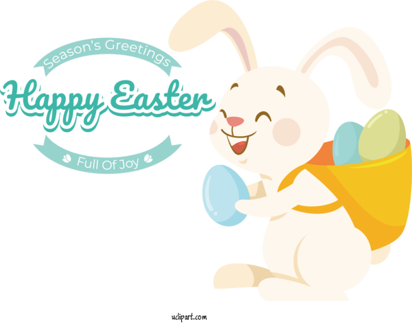 Free Holidays Easter Bunny Easter Basket Easter Egg For Easter Clipart Transparent Background