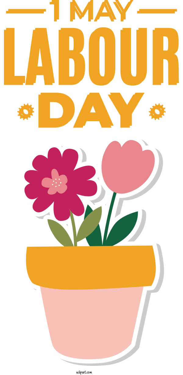 Free Holidays Flower Design Cartoon For Labor Day Clipart Transparent Background