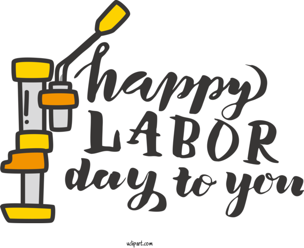 Free Holidays Logo Cartoon Design For Labor Day Clipart Transparent Background