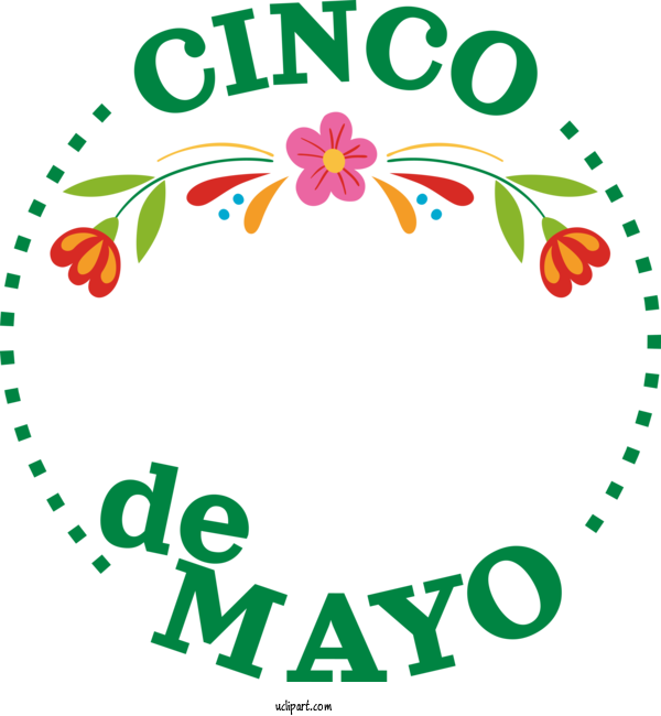 Free Holidays Floral Design Leaf Circle For Cinco De Mayo Clipart Transparent Background