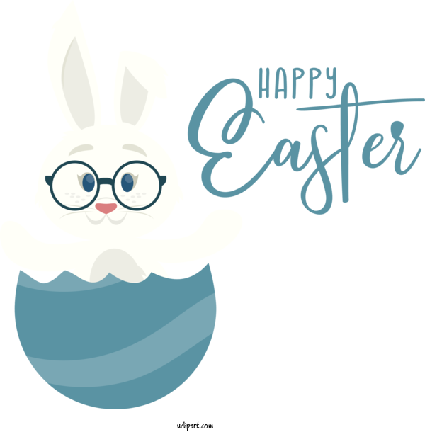 Free Holidays Glasses Logo Cartoon For Easter Clipart Transparent Background