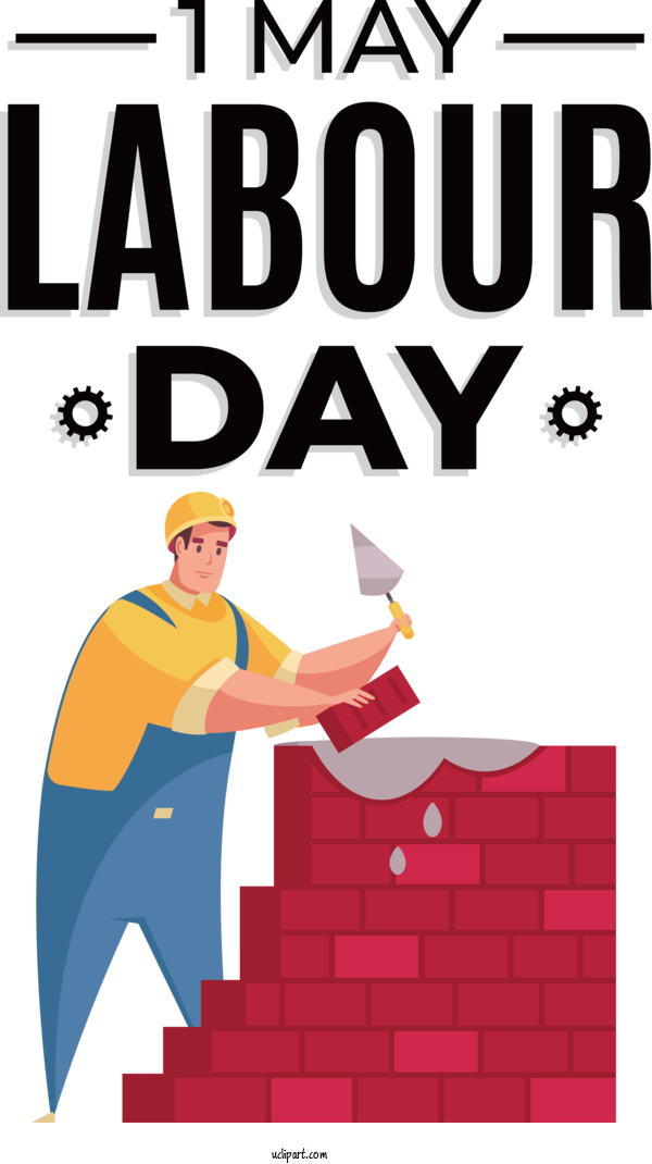 Free Holidays Cartoon Design Drawing For Labor Day Clipart Transparent Background