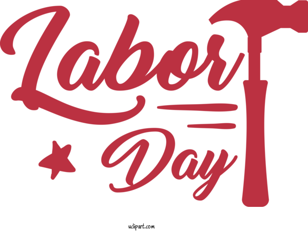 Free Holidays Logo Design Line For Labor Day Clipart Transparent Background