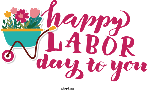 Free Holidays Design Floral Design Logo For Labor Day Clipart Transparent Background
