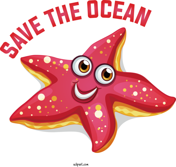 Free Nature Starfish Cartoon Giant Sea Star For Ocean Clipart Transparent Background