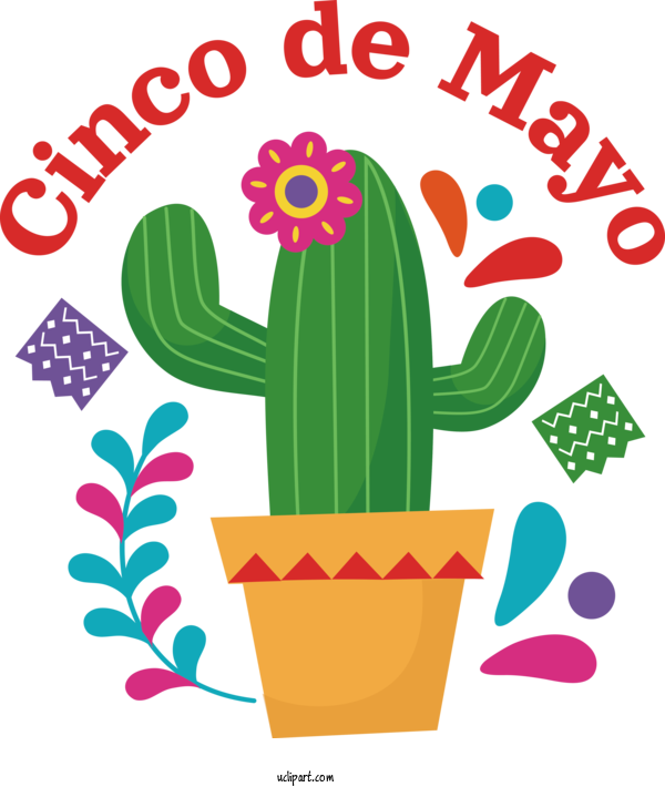 Free Holidays Flower Watercolor Painting Cactus For Cinco De Mayo Clipart Transparent Background