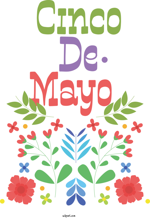 Free Holidays Mexico Flower Floral Design For Cinco De Mayo Clipart Transparent Background
