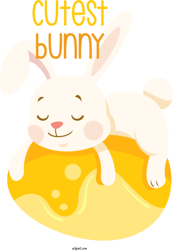 Free Holidays Easter Bunny Rabbit Cartoon For Easter Clipart Transparent Background