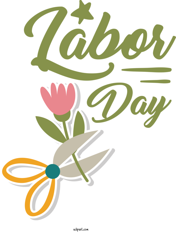 Free Holidays Leaf Cut Flowers Logo For Labor Day Clipart Transparent Background