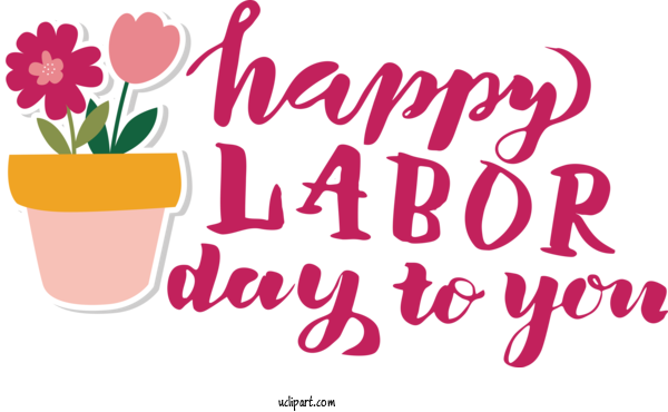 Free Holidays Floral Design Design Logo For Labor Day Clipart Transparent Background