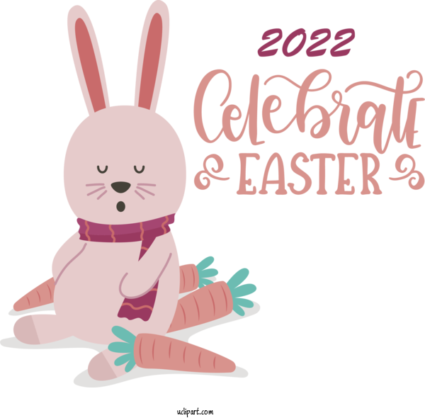 Free Holidays Rabbit Easter Bunny Hares For Easter Clipart Transparent Background