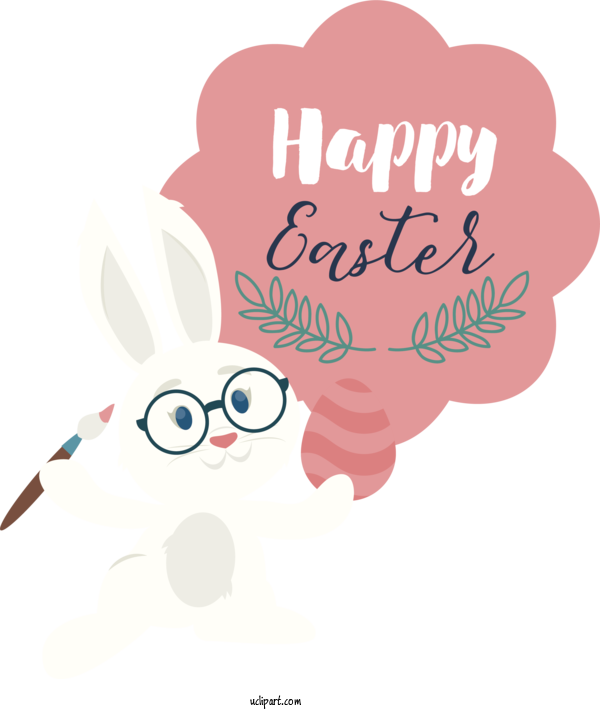 Free Holidays Cartoon Logo Greeting Card For Easter Clipart Transparent Background