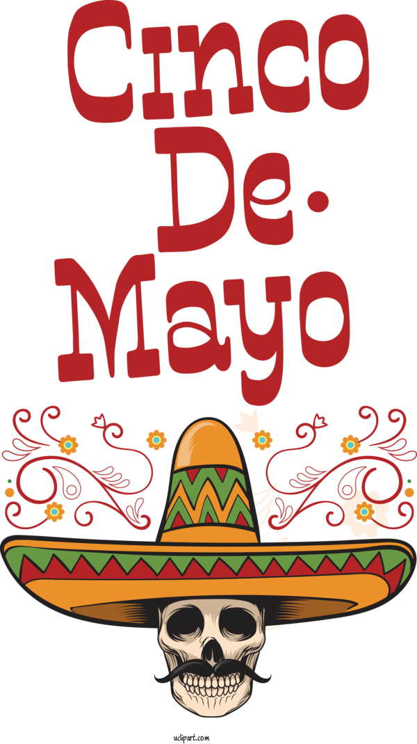 Free Holidays Hat Line Fashion For Cinco De Mayo Clipart Transparent Background