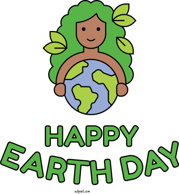 Free Holidays Human Cartoon Leaf For Earth Day Clipart Transparent Background