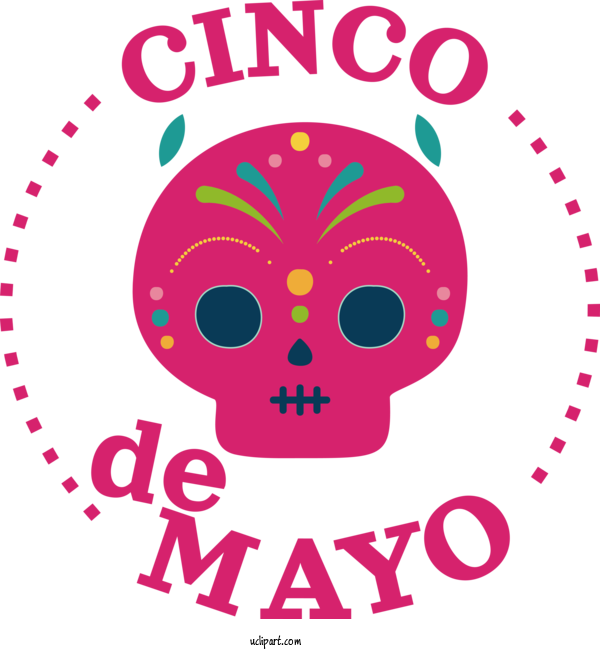 Free Holidays Design Logo Fashion For Cinco De Mayo Clipart Transparent Background