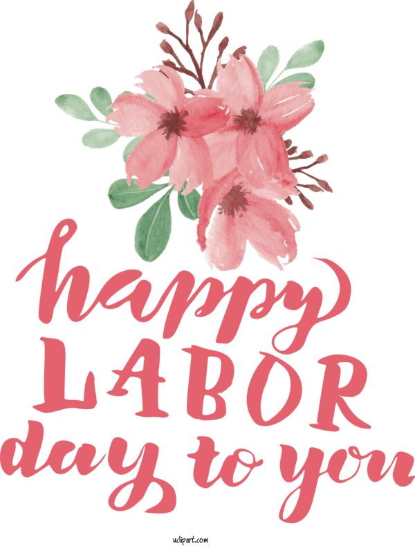 Free Holidays Floral Design Cut Flowers Design For Labor Day Clipart Transparent Background