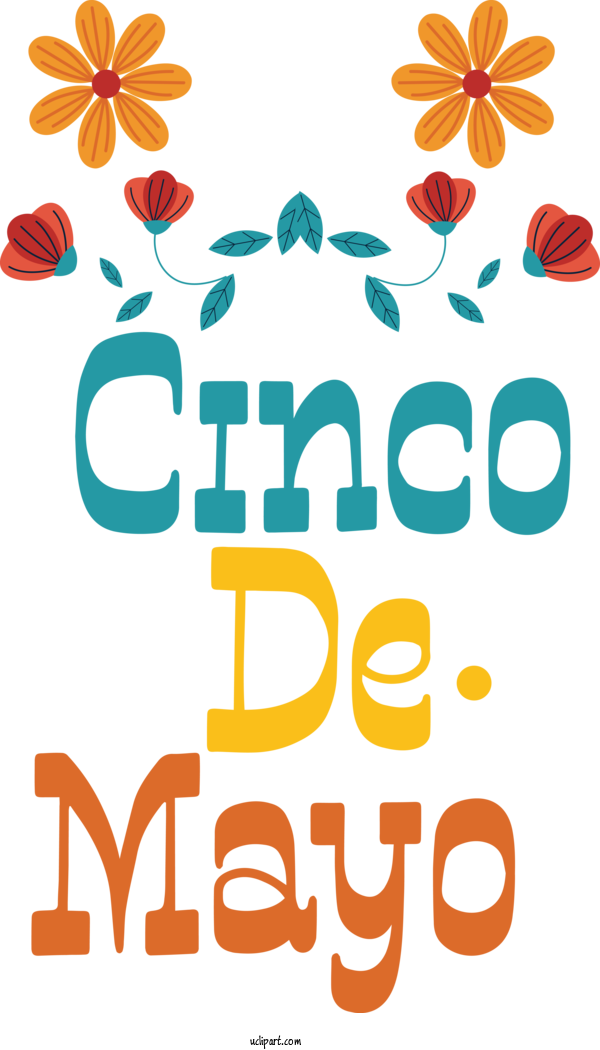 Free Holidays Design Floral Design Line For Cinco De Mayo Clipart Transparent Background