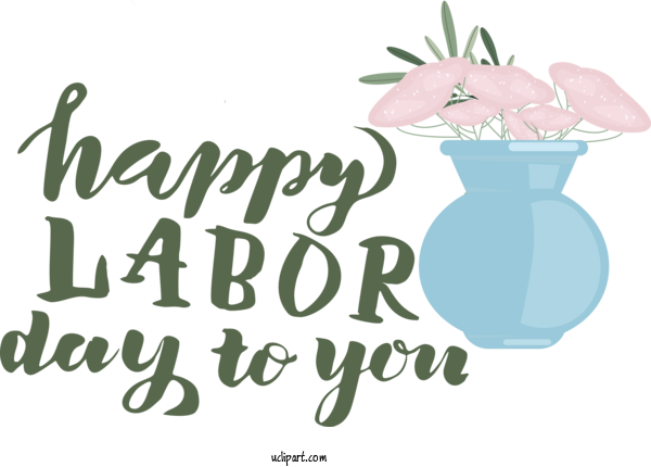 Free Holidays Flower Logo Font For Labor Day Clipart Transparent Background