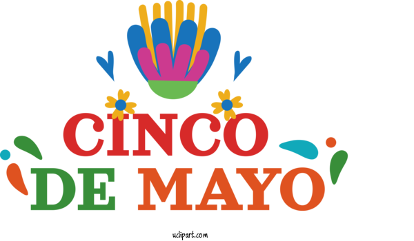 Free Holidays Human Behavior Logo For Cinco De Mayo Clipart Transparent Background