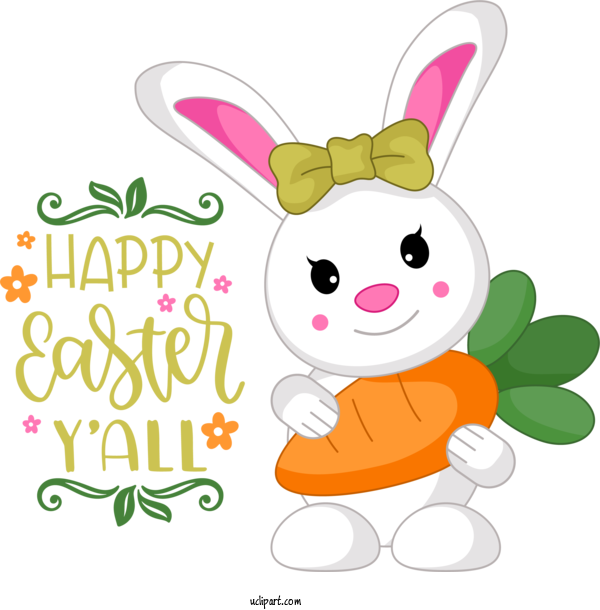 Free Holidays Easter Bunny Rabbit LON:0JJW For Easter Clipart Transparent Background