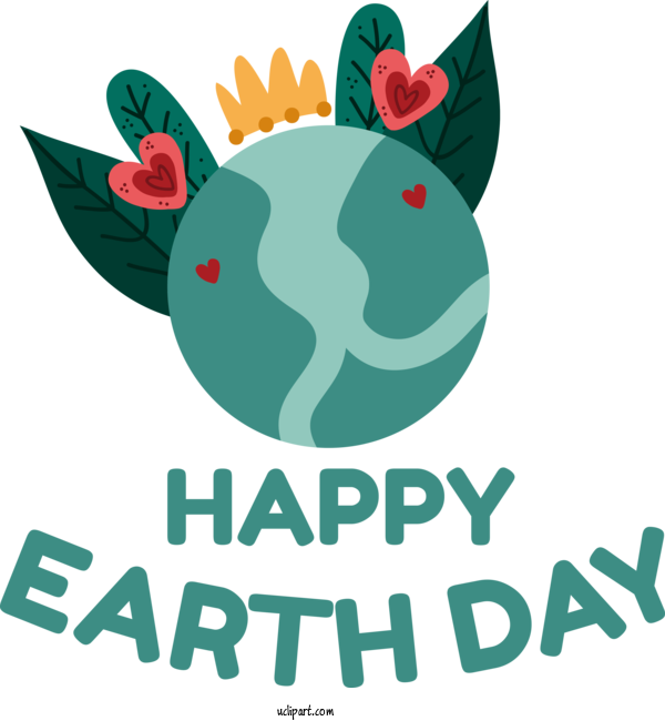 Free Holidays Leaf Logo Text For Earth Day Clipart Transparent Background