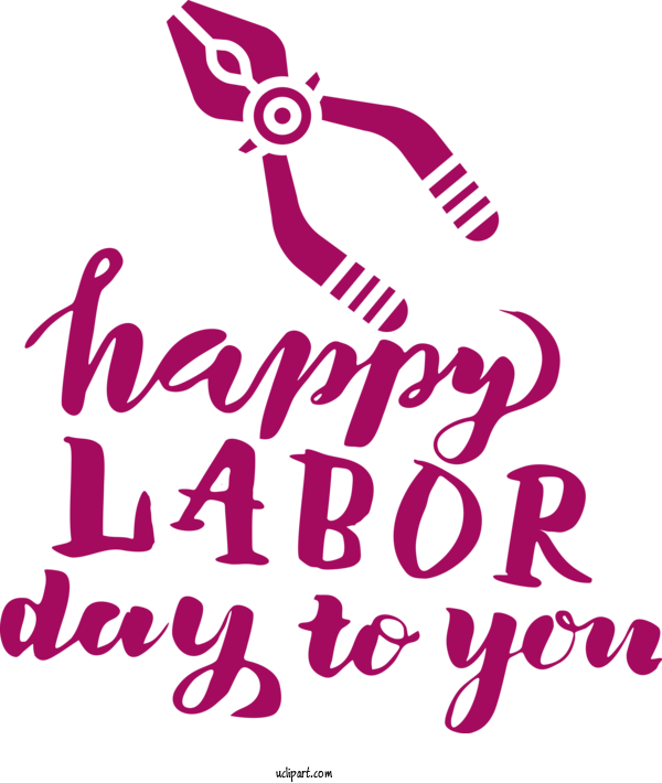 Free Holidays Logo Line Text For Labor Day Clipart Transparent Background