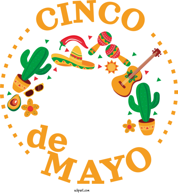Free Holidays Mexican Cuisine Mexico Design For Cinco De Mayo Clipart Transparent Background