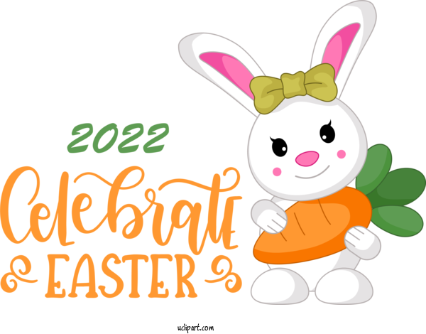 Free Holidays Easter Bunny Rabbit Cartoon For Easter Clipart Transparent Background