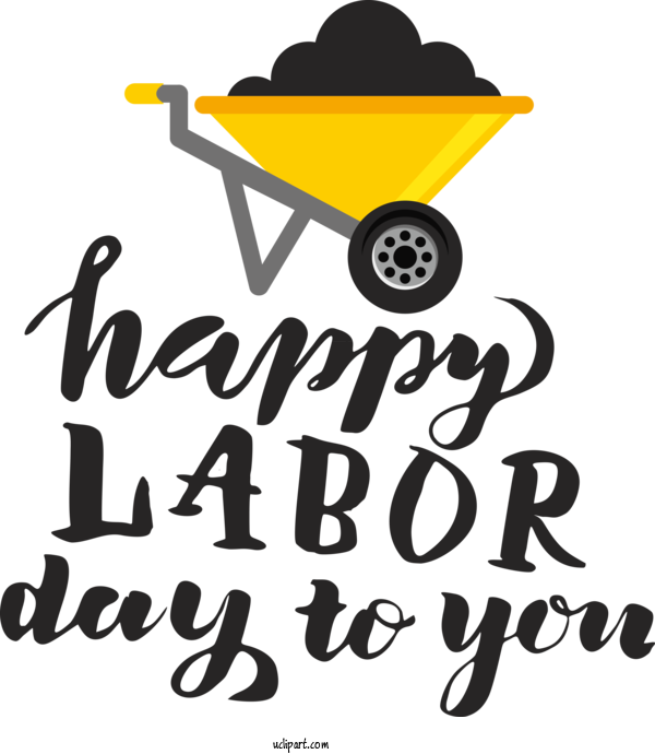Free Holidays Logo Design Yellow For Labor Day Clipart Transparent Background