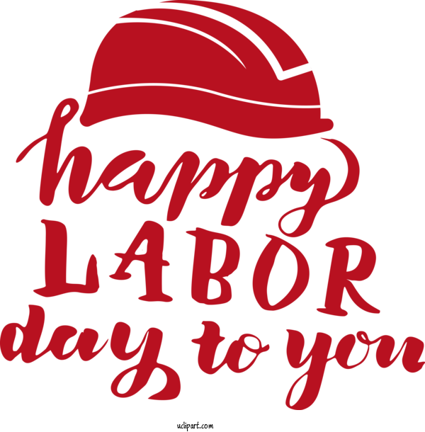 Free Holidays Line Logo Text For Labor Day Clipart Transparent Background