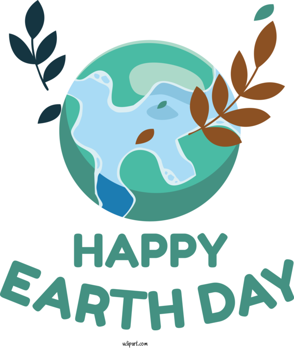 Free Holidays Leaf Cartoon Logo For Earth Day Clipart Transparent Background