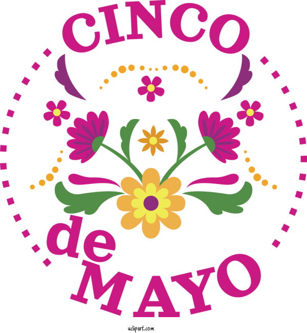 Free Holidays Flower Floral Design Petal For Cinco De Mayo Clipart Transparent Background